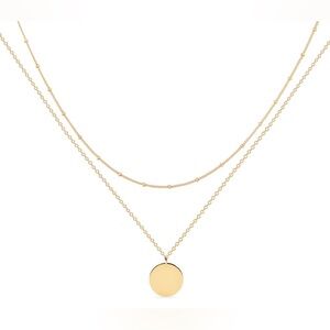 NWT Layered Heart Necklace Pendant Handmade 18k Gold Plated Dainty